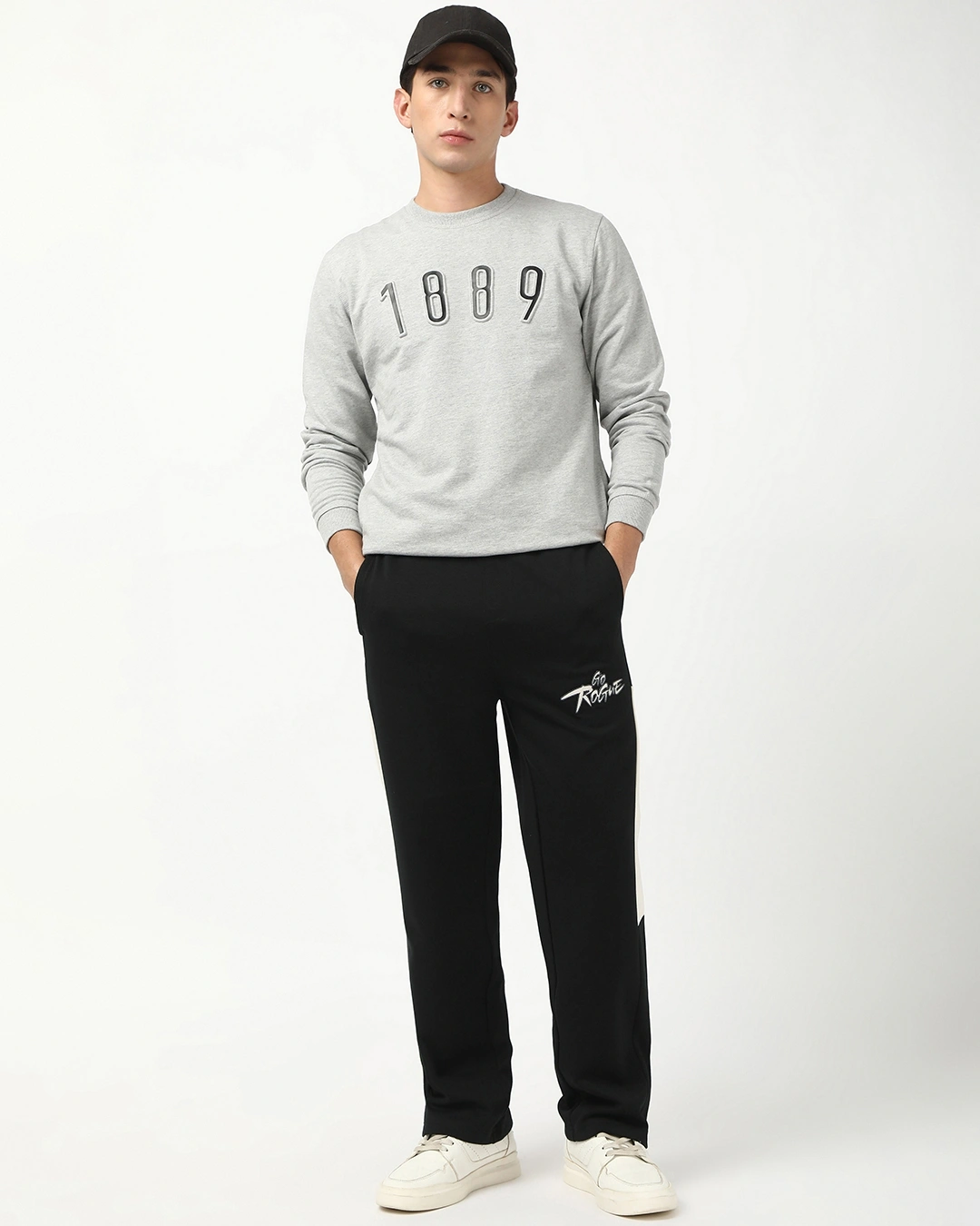 Men S Black Color Block Oversized Wide Leg Track Pants 666391 1750312337 5