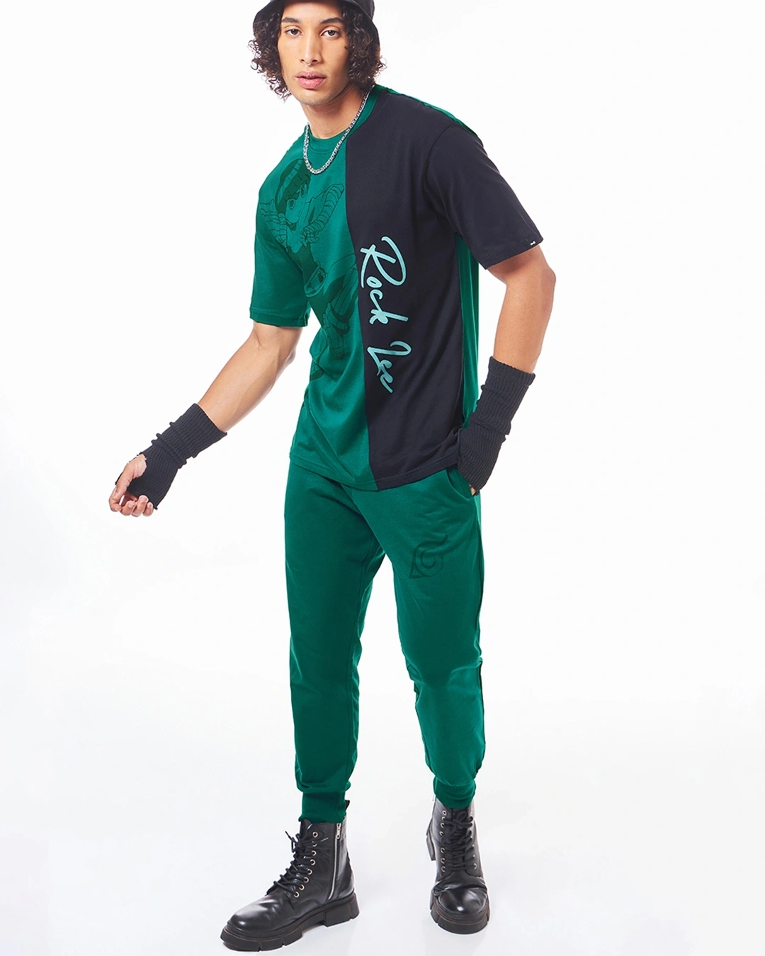 Men S Green Black Rock Lee Graphic Printed Oversized Co Ordinates 603198 1722403782 1