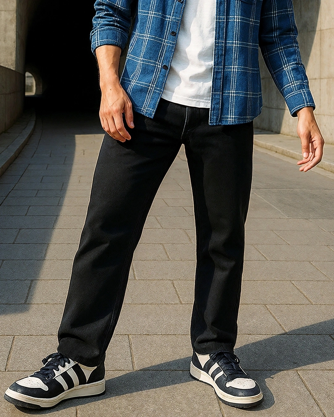 Men S Jet Black Slim Straight Fit Stretchable Mid Rise Jeans 662625 1751959549 1