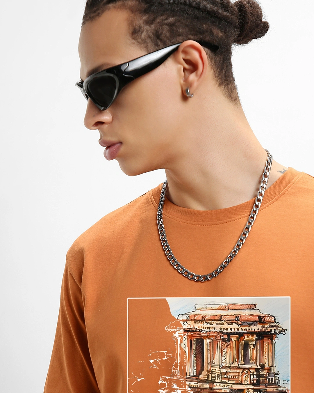 men's orange yoddha graphic printed t shirt men's orange yoddha graphic printed t shirt