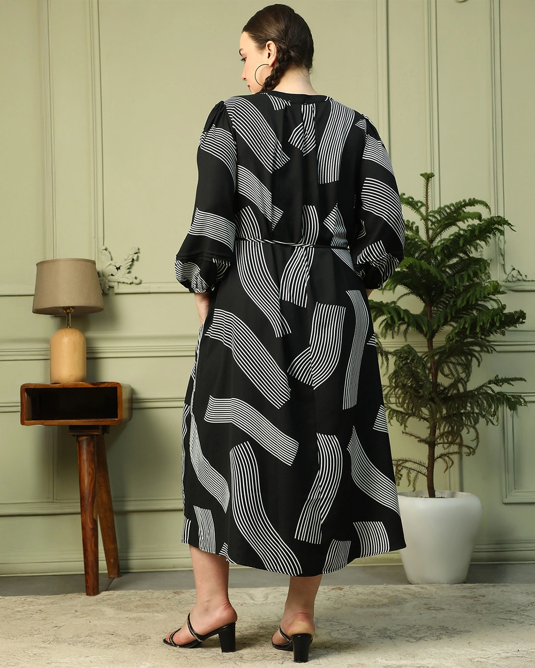 Women S Black All Over Printed Plus Size Flared Maxi Dress 681667 1748351317 4