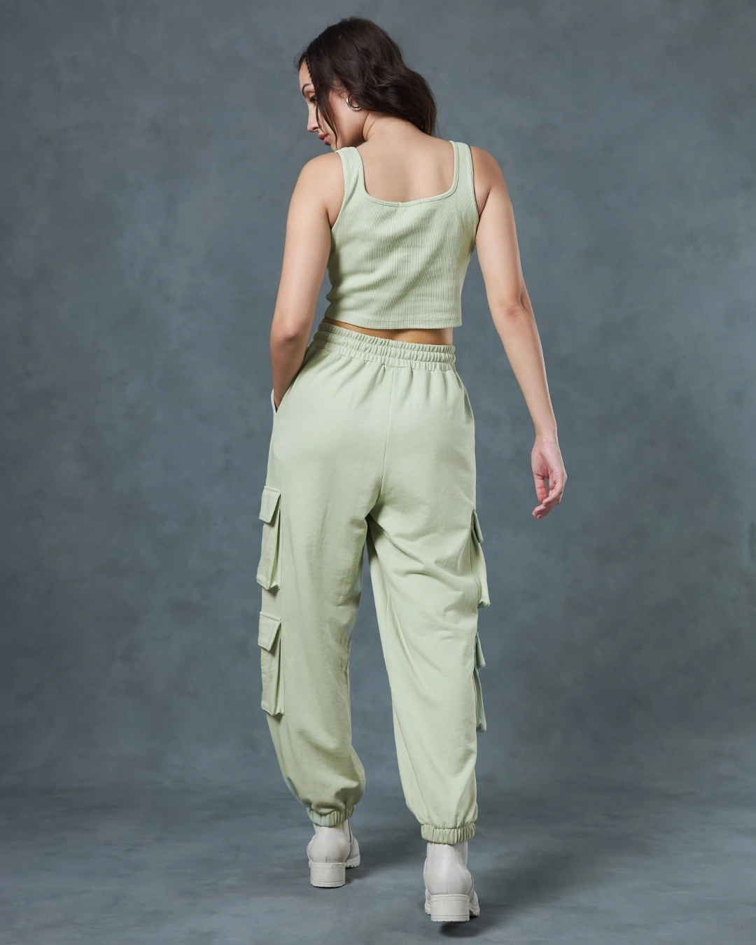 Women S Green Super Loose Fit Co Ordinates 628245 1707802259 4