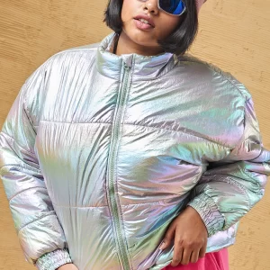 women's grey oversized plus size jacket