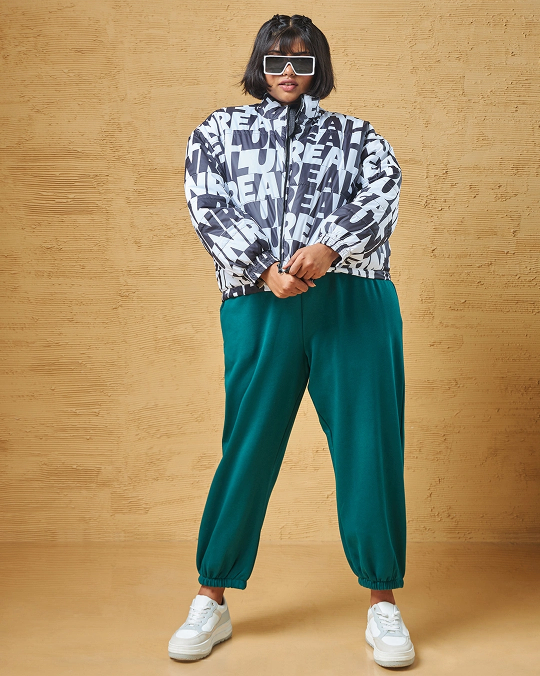 Women S White Black All Over Printed Oversized Plus Size Jacket 601646 1702650712 4